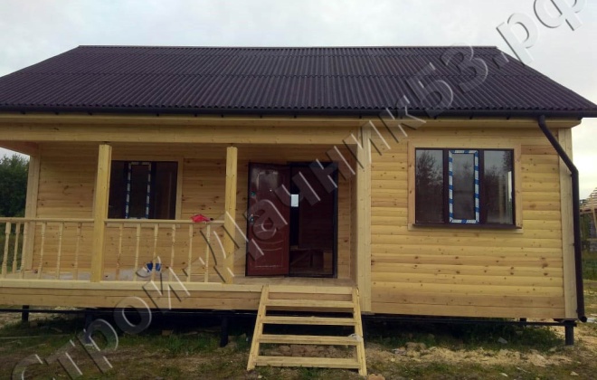 1 Брусовой дом ОД-8, 7×9, 63 м², Ленингрдаская область, Лужский район, Посёлок Мшинская (1)